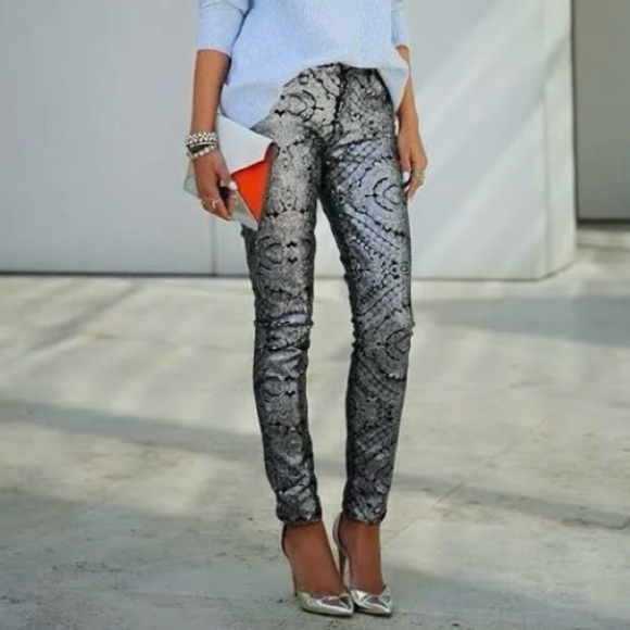 7 For All Mankind Pants - 7 For All Mankind Sequin Printed Pants - Size 27